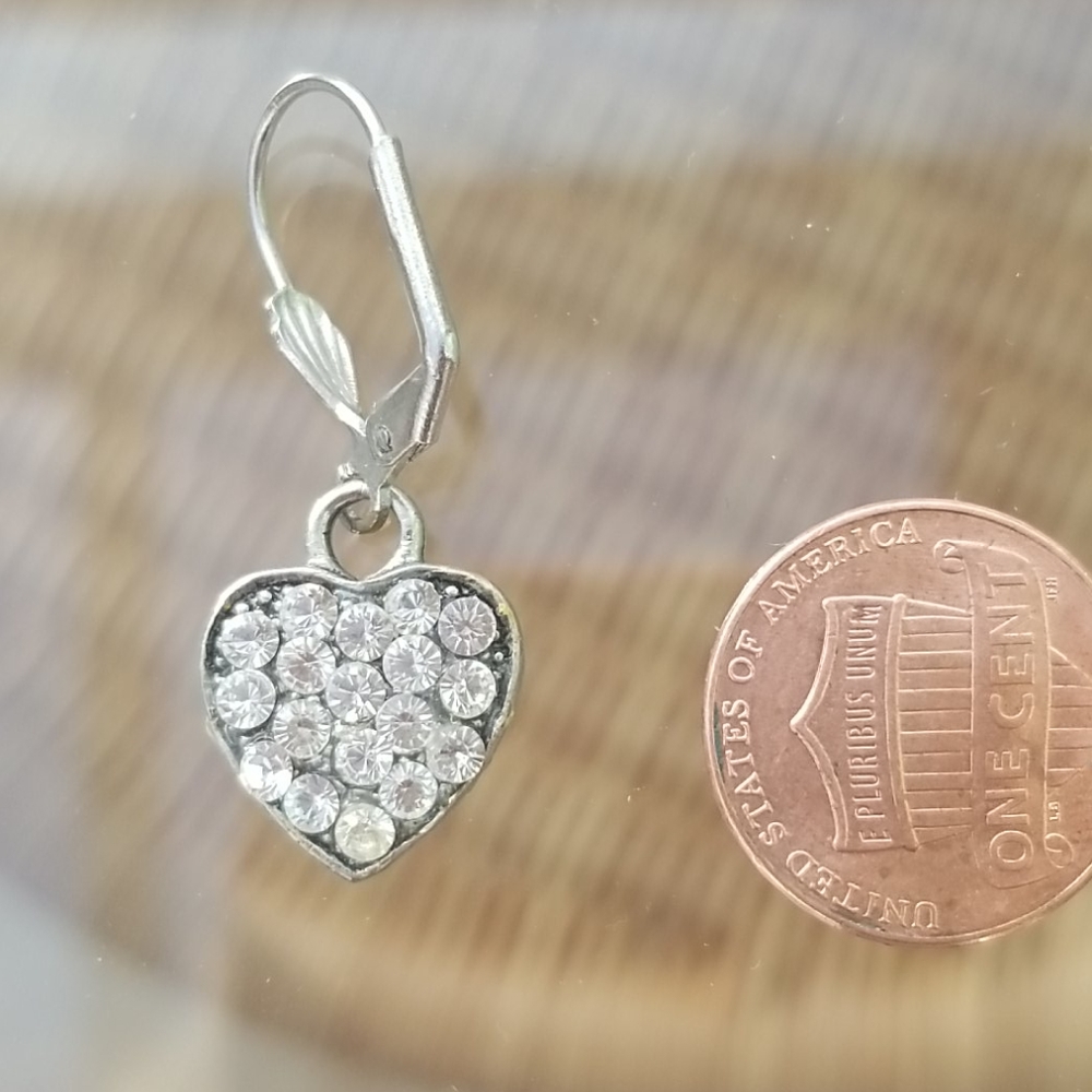 Seasonal whispers crystal heart earrings doubled sided - Picture 10 of 10